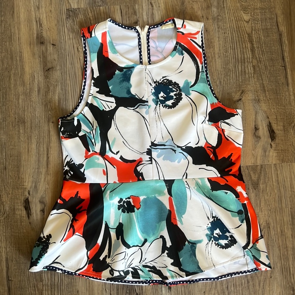 Anthropologie Akemi + Kin Watercolor Peplum Top